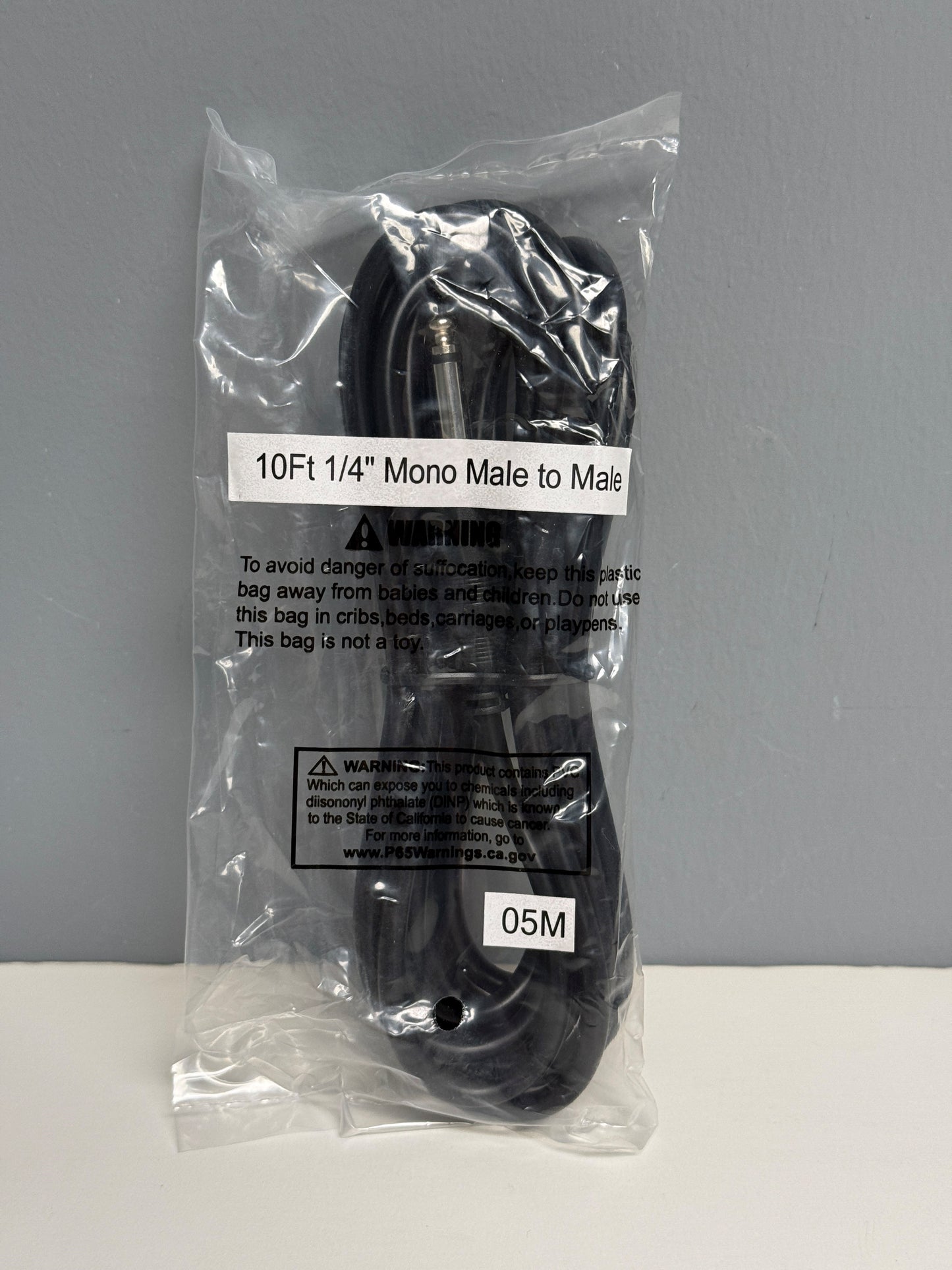 SF Cable 1/4" - 1/4" Male Mono, Alarm Cable; 10' length