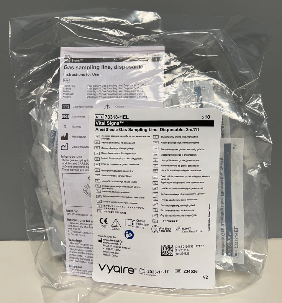 Vital Signs Anesthesia Gas Sampling Line, 7 Ft. TriMed Medical