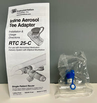 Instrumentation Industries Inline Aerosol Tee Adapter for Elliptical Mouthpiece MDIs - with Brochure