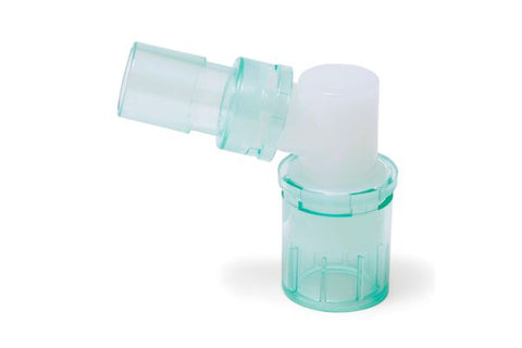 Intersurgical Double Swivel Elbow 15 OD Flip Top Cap with 7.6 mm Port