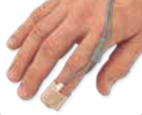 Nellcor™ Reusable Multisite SpO2 Sensor - shown on patient's finger