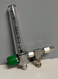 Precision Medical Flowmeter, O2, 15LPM, 50PSI, with Power Take Off, PB Connection