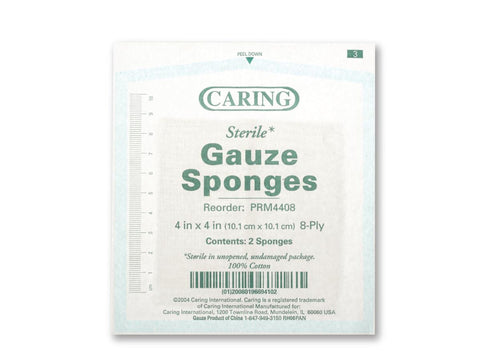 Caring® Woven Sterile Gauze Sponges