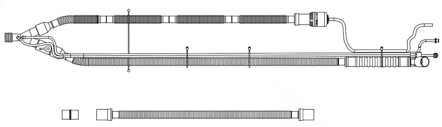 CareFusion Pulmonetics Single Limb Heated Circuit; w/PEEP; 15mm; Pediatric