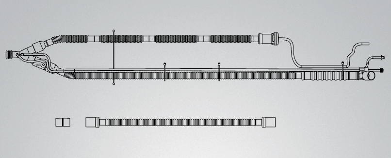 Pulmonetics Patient Circuit Without PEEP, 15 mm SPU Single Heated Wire