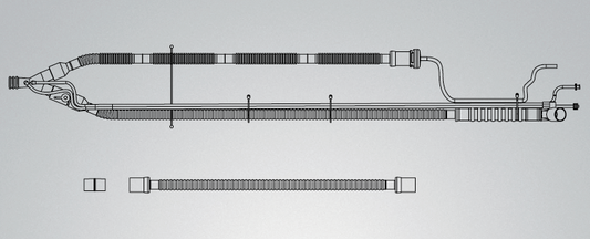 Pulmonetics Patient Circuit Without PEEP, 15 mm SPU Single Heated Wire