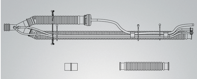 Single Limb Volume Ventilator Circuit Without PEEP